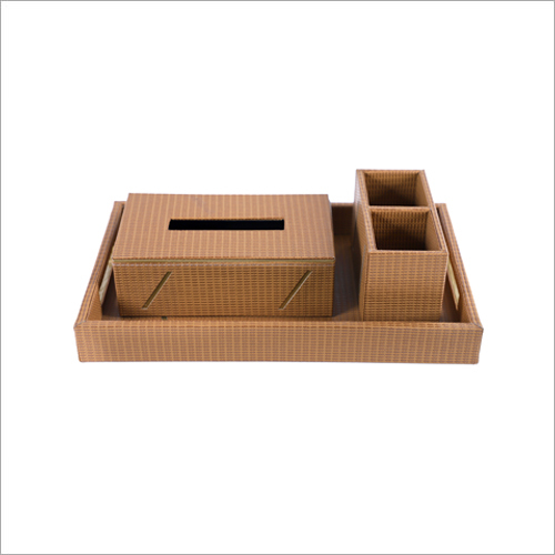 Tray Set - Hdpe Material Glossy Finish Rectangular Shape | Versatile For Washrooms Dining Tables And Offices In Multiple Designs And Colors
