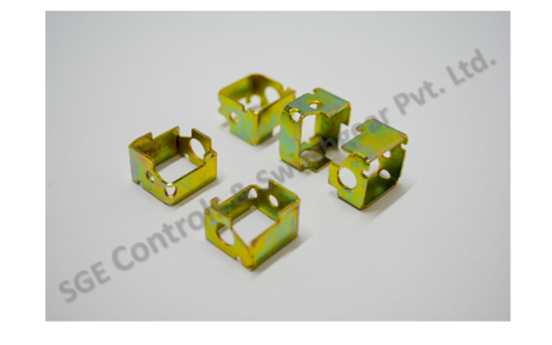 MCB Magnetic Yoke - CRC, Thickness 1-1.5mm, Curved Design | Green & Yellow Color, Twin Poles, Double Phase for Enhanced Circuit Protection