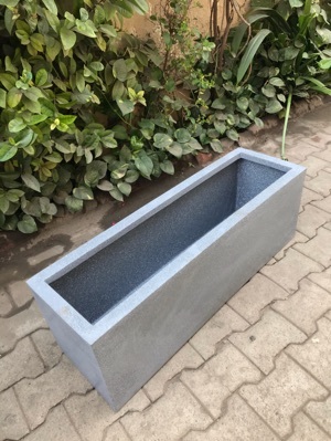 Grey Marble Rectangular Planters