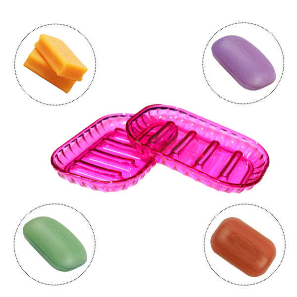 Plastic Soap Holder Soap Case Soap Box For Bathroom (4610) - Sturdy Pp Plastic, Standard Size, Multi-color | Slotted Design For Drainage, Frosted Surface For Easy Cleaning