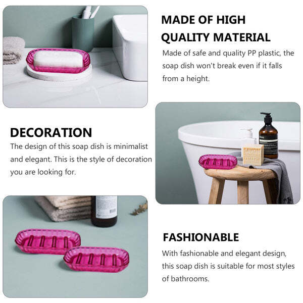 Plastic Soap Holder Soap Case Soap Box For Bathroom (4610) - Sturdy Pp Plastic, Standard Size, Multi-color | Slotted Design For Drainage, Frosted Surface For Easy Cleaning