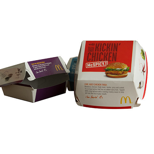 Printed Clamshell Box - Laminated Material, Different Sizes Available | Glossy Lamination Finish, Ideal for Cafés and Restaurants