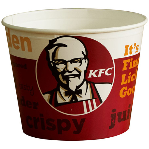 Paper Chicken Bucket - High-quality Paper Material | Polished Coating, Anti-curl Feature, Moisture-resistant