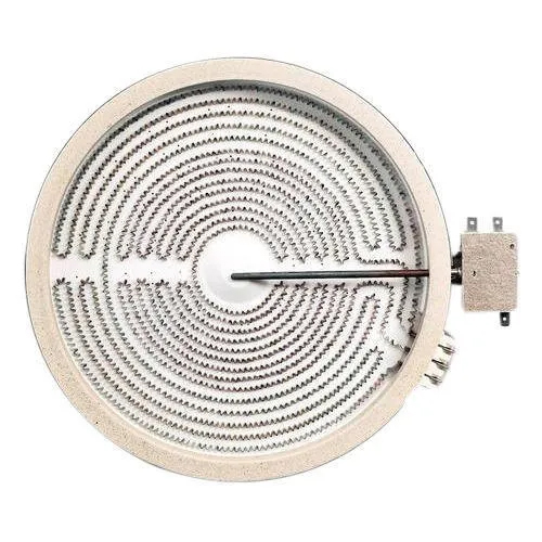 Electric Ceramic Heater - Metal Material, Portable Design, 220-240 Volt | Elegant White Parabolic Heat Distribution