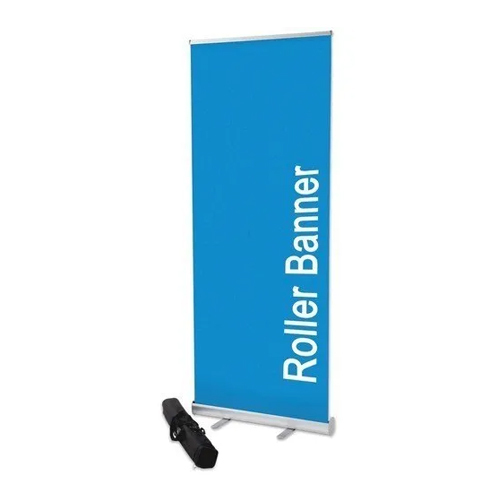 Scrolling Roll Up Screen Stand Application: Commercial