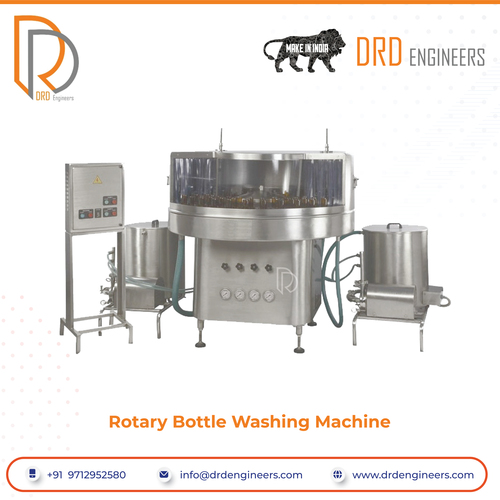 Rotary Bottle Washing Machine - Stainless Steel, Automatic Operation | Computerized Technology for Efficient Cleaning