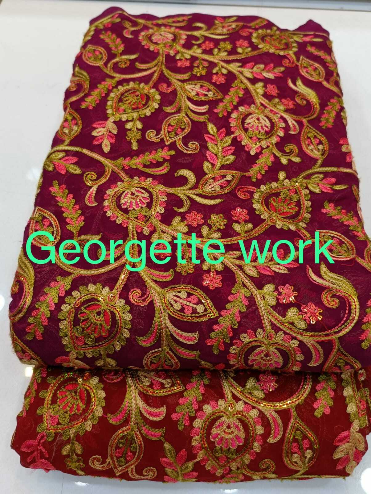 Georgette Heavy Work - Attributes: Shinny