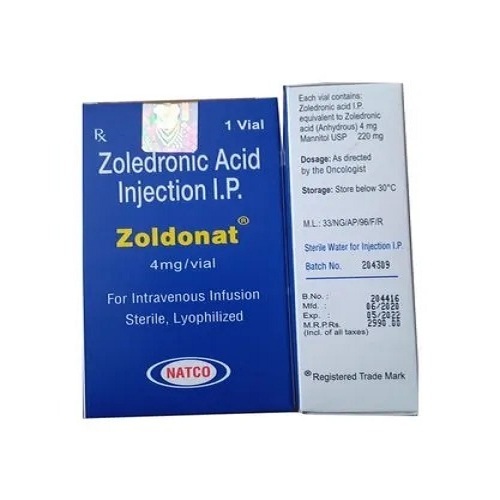 Zoldonat Injection - 4mg Dosage For Osteoporosis Treatment | Reduces Fracture Risk, Requires Medical Supervision, Store Below 30â°c