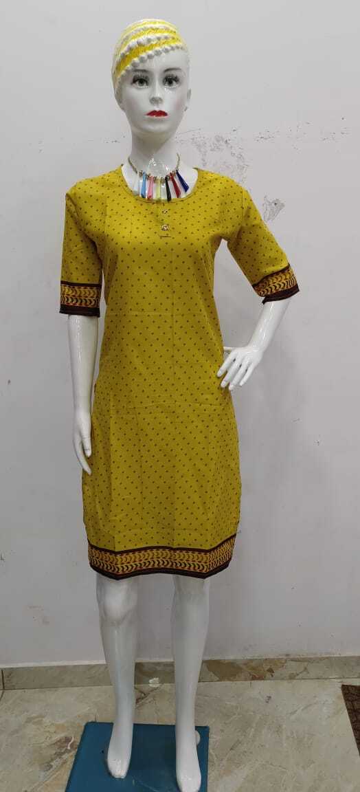 Cotton Kurti - Poly Cotton Fabric, Size L, Single Piece Packing | Kurtis Collection With Time Deal Benefits, Video Included