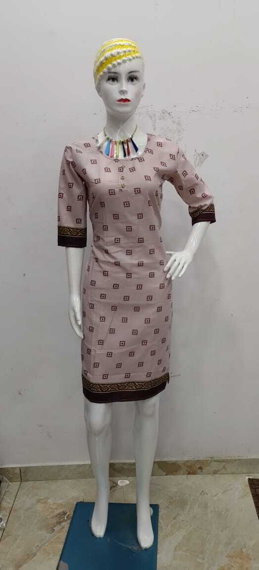 Cotton Kurti - Poly Cotton Fabric, Size L, Single Piece Packing | Kurtis Collection With Time Deal Benefits, Video Included