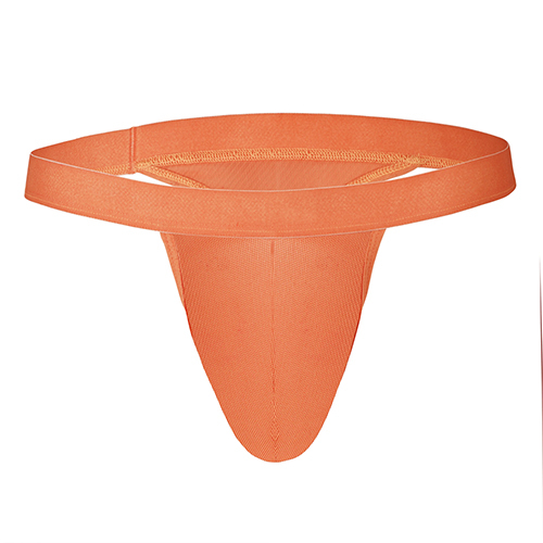 Plain Bruchi Club Side String Tiger Orange See Through Men Thong at ...
