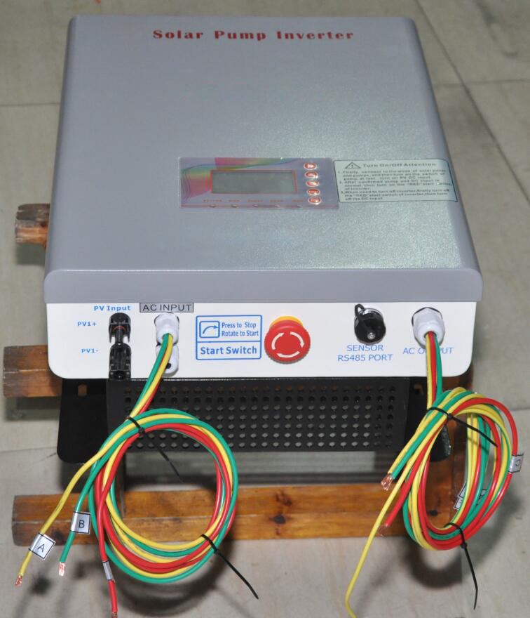 Grey 3 Phase 7.5kw Solar Pump Inverter With Mppt Water Pump Controller For Irrigation System