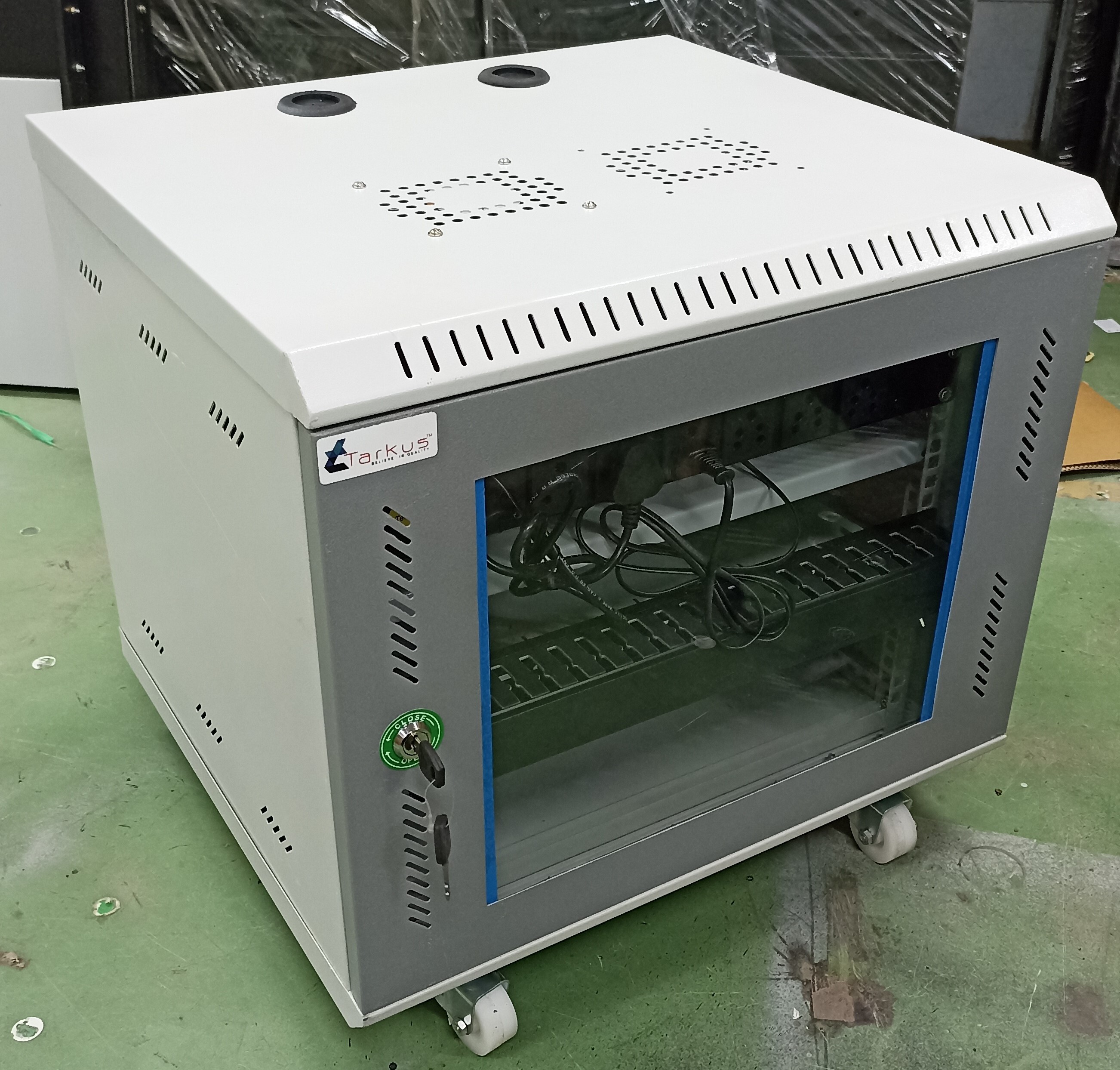 Floor Standing 9u Networking Rack - Material: Iron