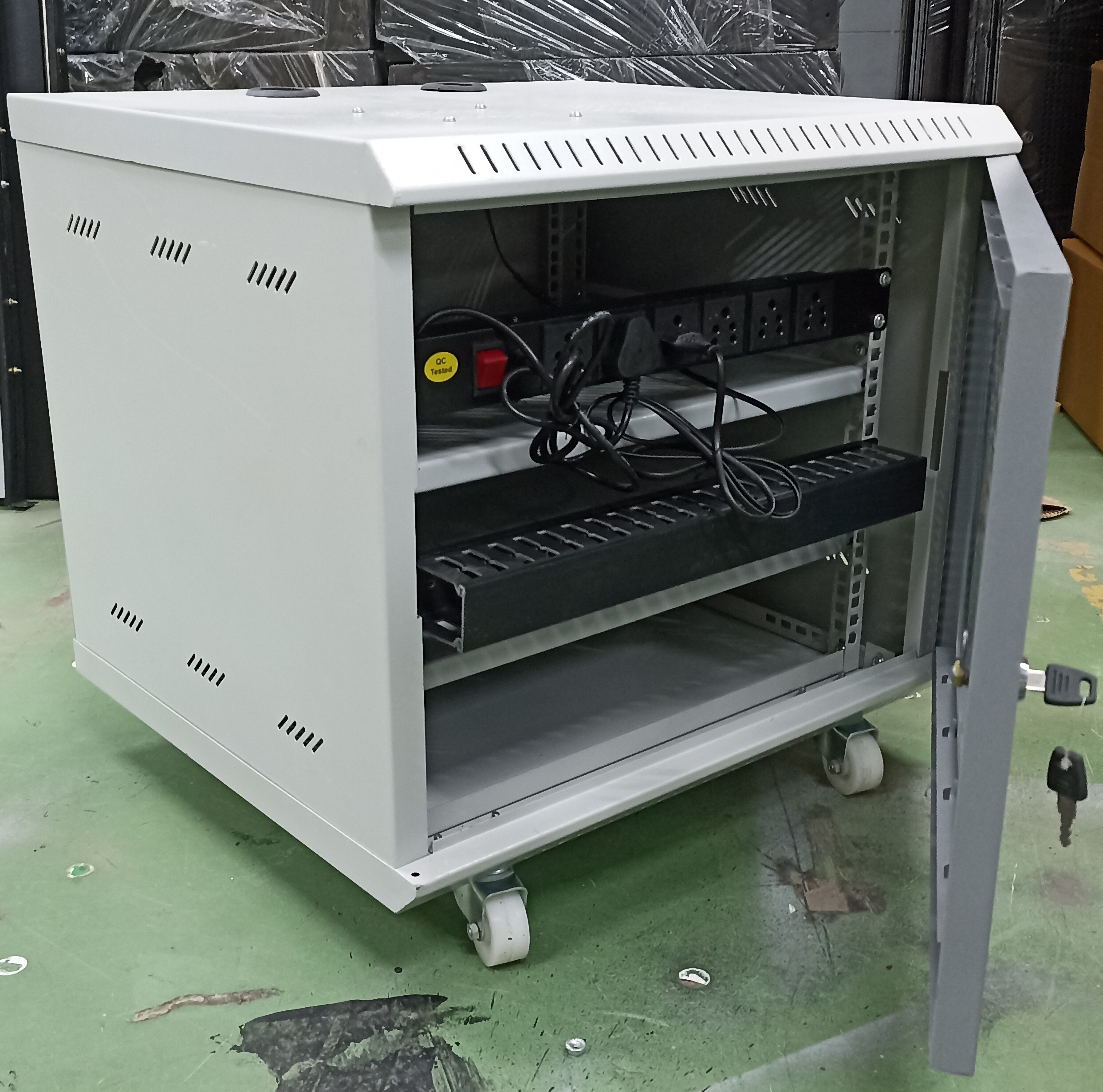 Floor Standing 9u Networking Rack - Material: Iron