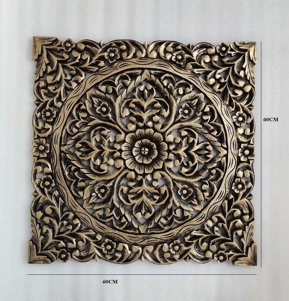 Antique Golden Mdf Wall Panel Decor