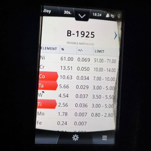 B1925 निकेल कोबाल्ट अलॉय स्क्रैप