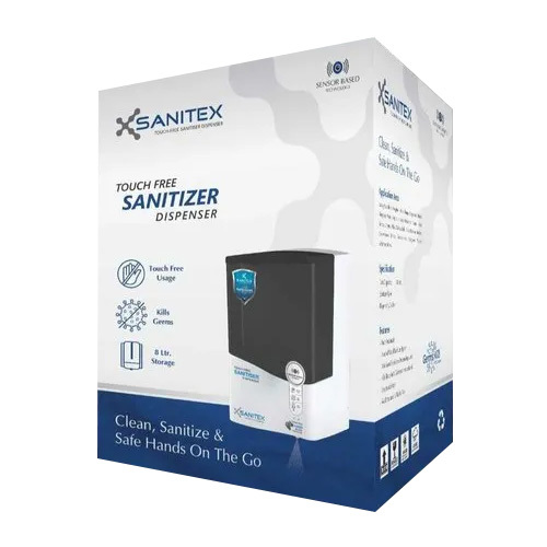 प्लास्टिक टच फ्री सैनिटाइज़र डिस्पेंसर
