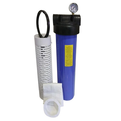 बैग फिल्टर सेट के साथ प्लास्टिक 20 इंच बड़ा आवास