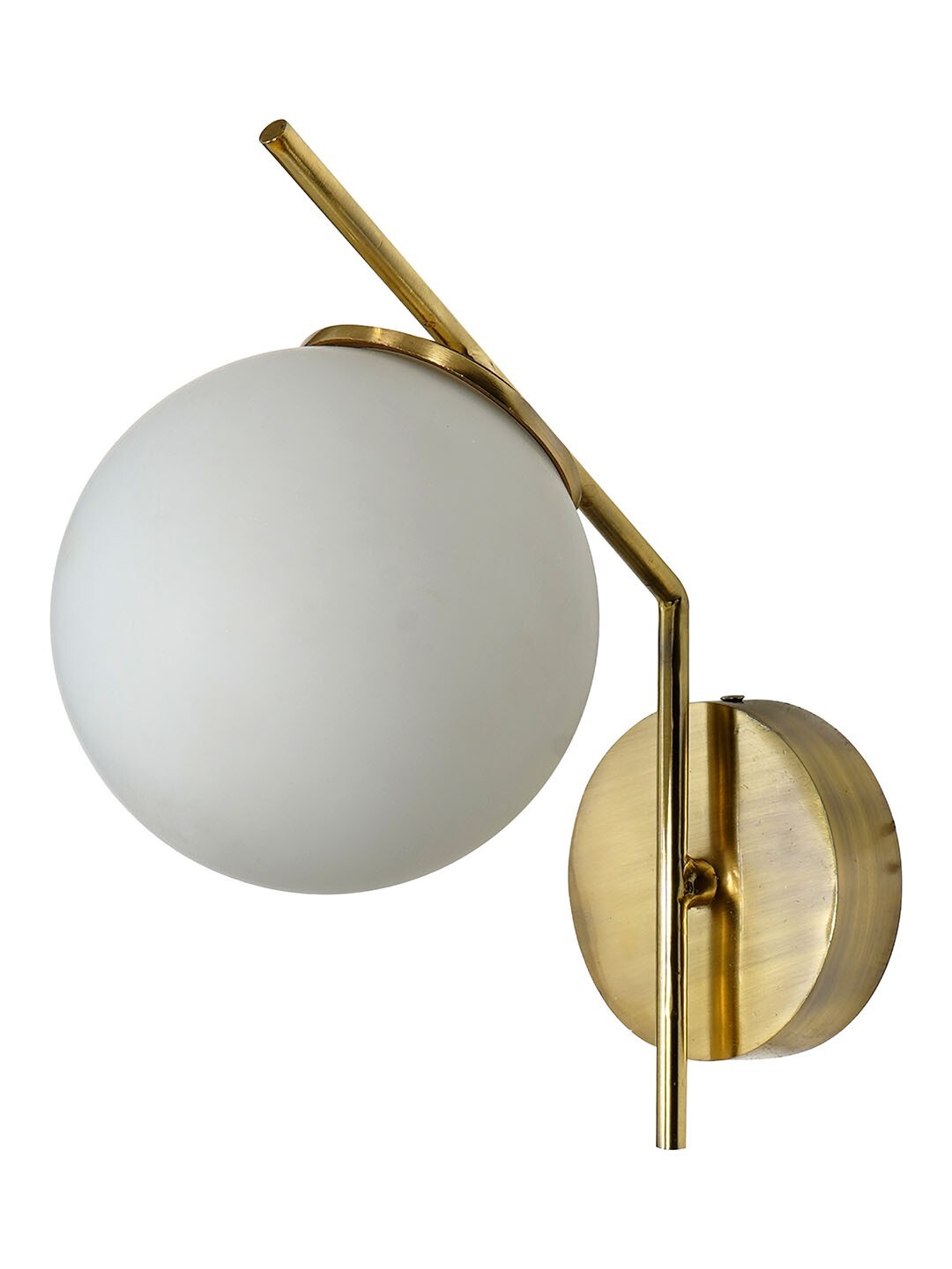 Modern Steel Tangent Wall Lamp Sconce - Glass And Metal, 15x15x20 Cm, Gold Color | Bright Lighting, Durable Material, Elegant Design, Easy Installation, Energy Efficient