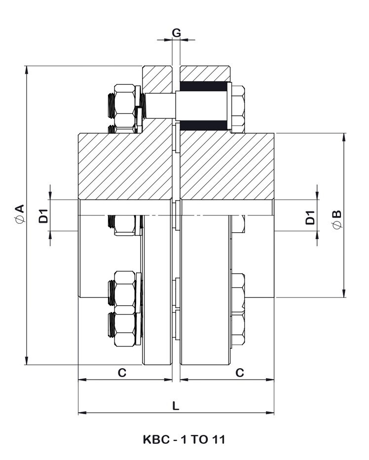 Pin Bush Coupling - Color: Black