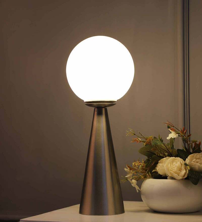The Orb S Ascent Table Lamp By D Cor De Maison In Brass Pewter Finish