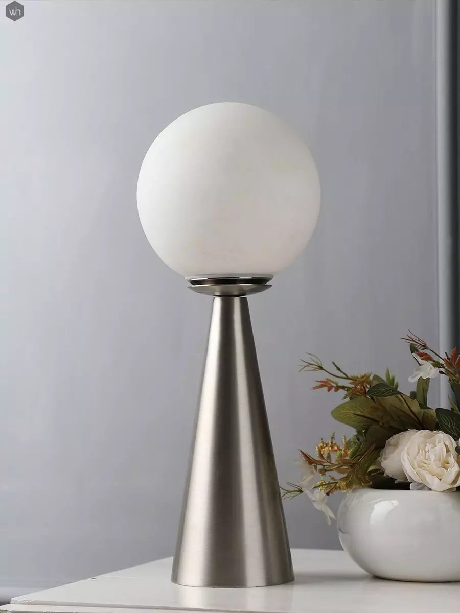 The Orb S Ascent Table Lamp By D Cor De Maison In Brass Pewter Finish