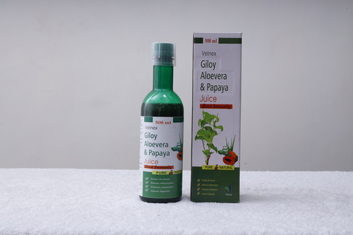 Giloye Aloevera Papaya Juice 500Ml Juice - Storage Instructions: Store In A Cool Dry Place Away From Direct Sunlight. Refrigerate After Opening.