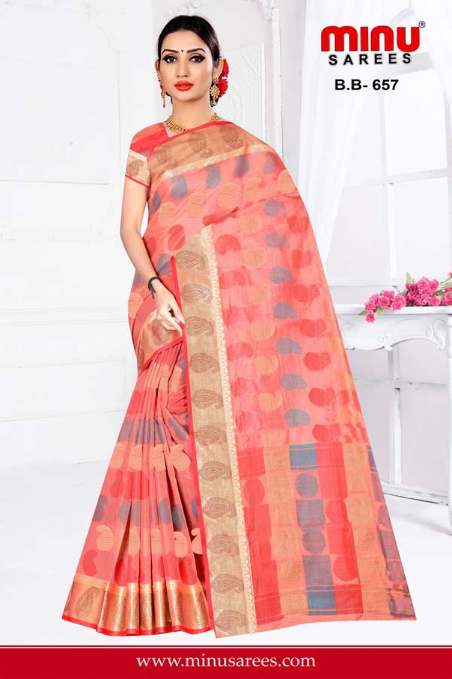Multi Color Brasso Beauty Designer Saree