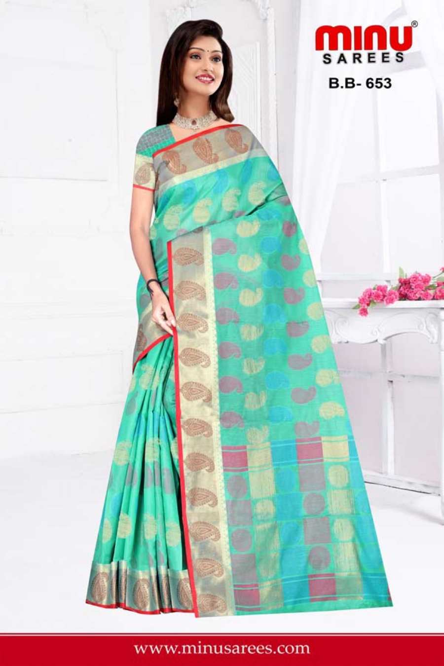 Multi Color Brasso Beauty Designer Saree