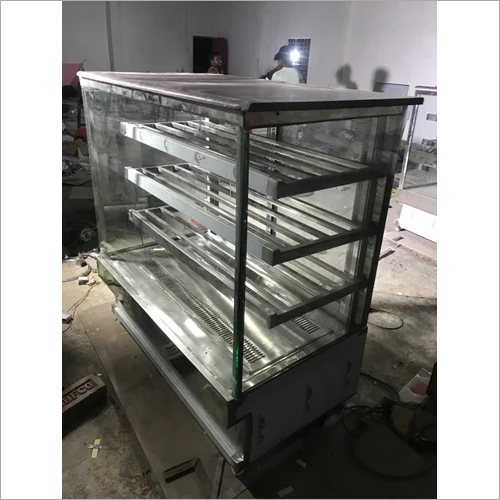 Stainless Steel Flat Glass Display Counter