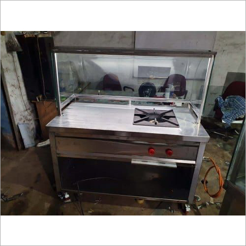 Glass Square Roll Display Counter