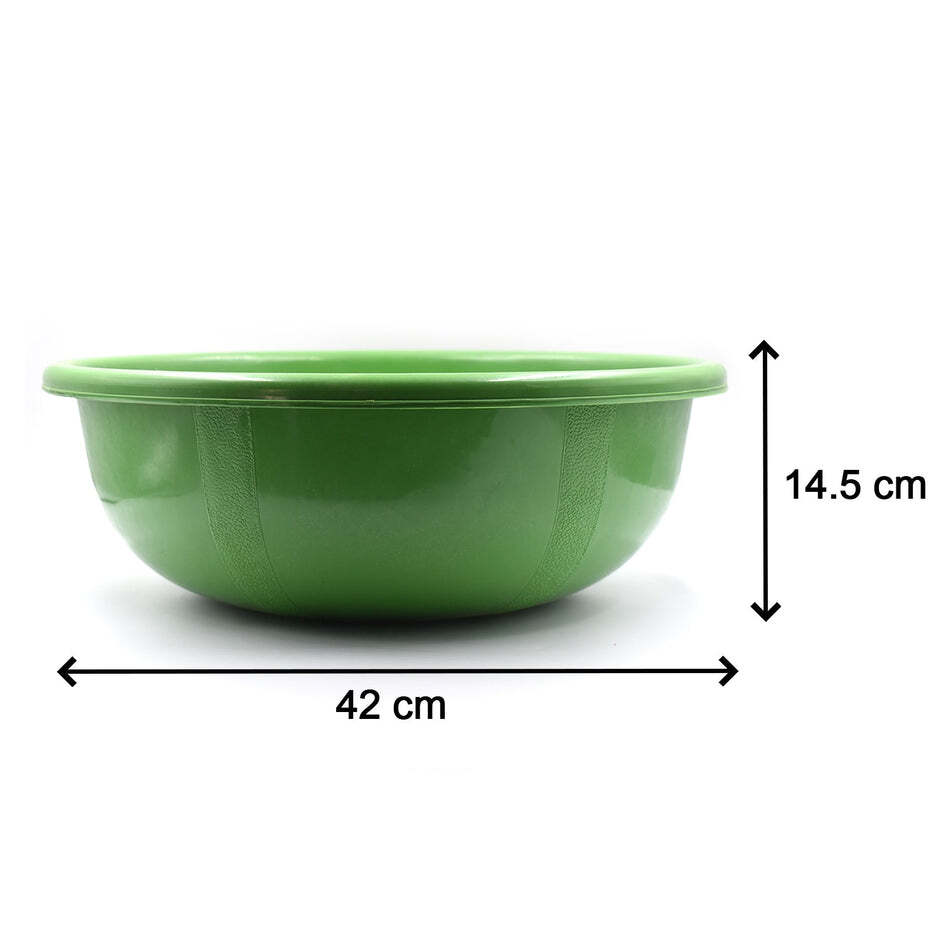 Plastic Bath Tub For Storing Water And For Using In All Bathroom Purpose (2681) - Plastic, 44x44x19 Cm, Multi-color | Handy, Lightweight, Portable Design For Versatile Bathroom Use