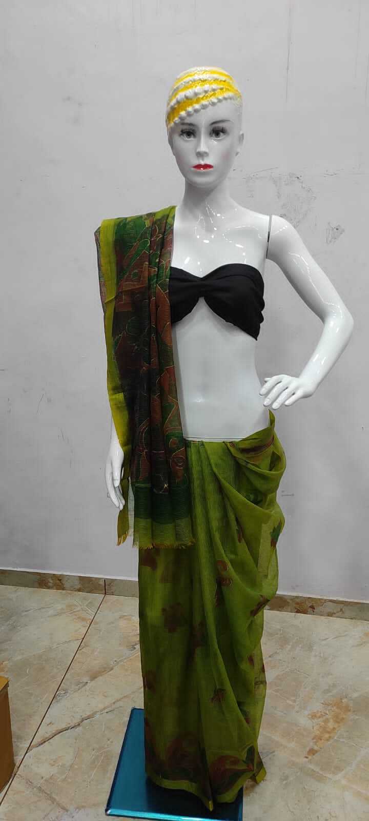 Donation Purpose Saree - Cotton Blend Printed Design Trendy Ethnic Dress Type | Breathable Washable No Fade