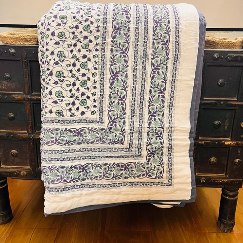 100% Cotton Printed Reversible Double Quilts