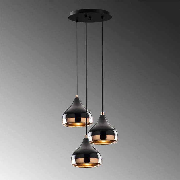 Metal 3 Light Dome Pendant