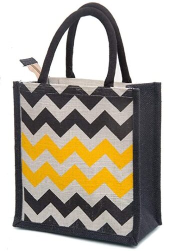 प्रिंटेड जूट लंच बैग को कस्टमाइज़ करें