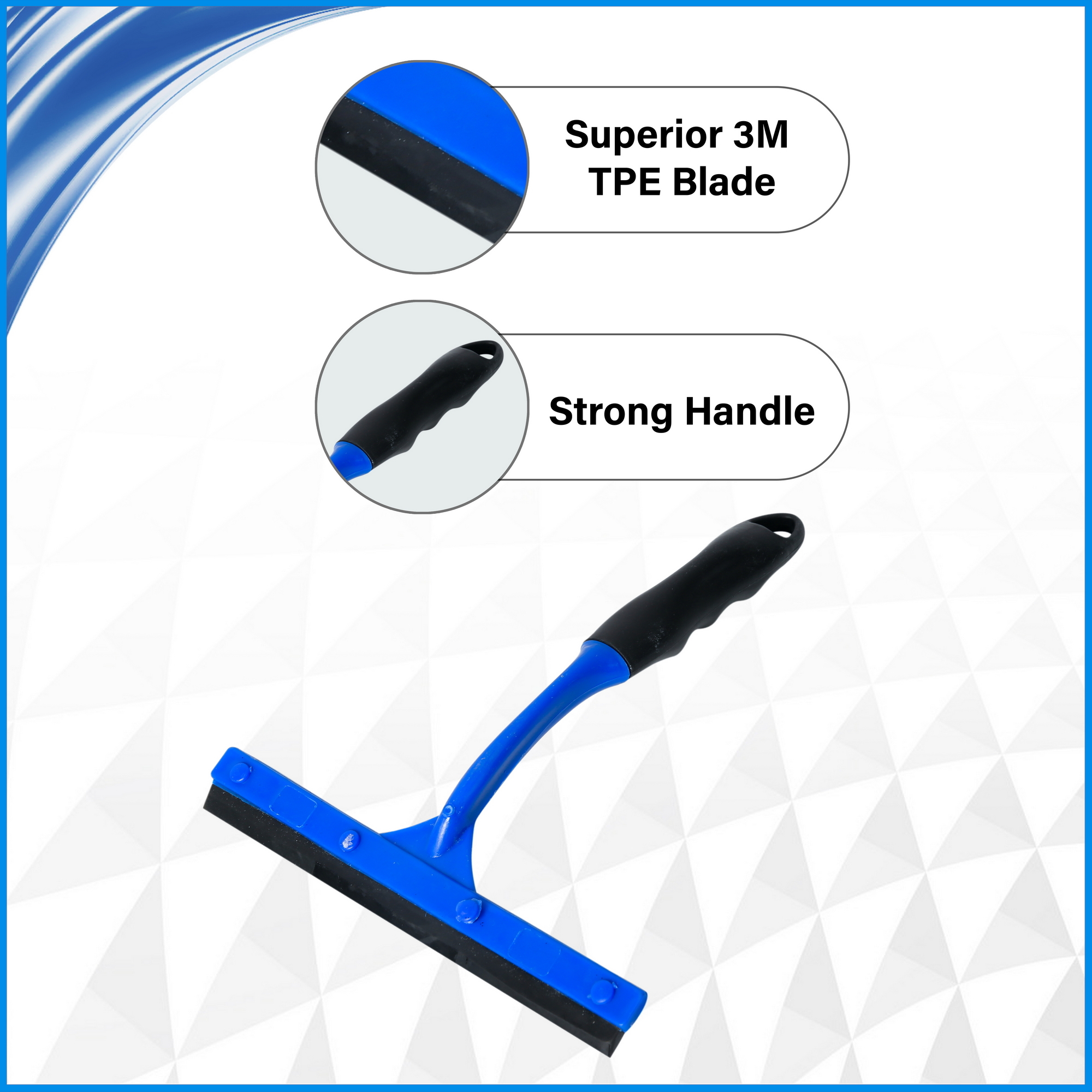 Fastclean Kitchen Moppy - Strong Virgin Plastic, Soft Rubber For Long Life | Blue-black Shade, 5-year Shelf Life, Ideal For Cleaning
