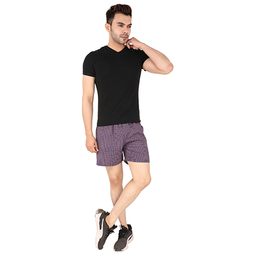 Mens Regular Check Printed Shorts - 100% Cotton Perfect Fit And Soft Texture For Active Lifestyle Available In Various Sizes And Colors