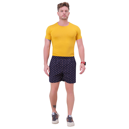 Mens Navy Boat Printed Shorts - Cotton Material Various Colors And Patterns | Relaxed And Stylish For Any Occasion
