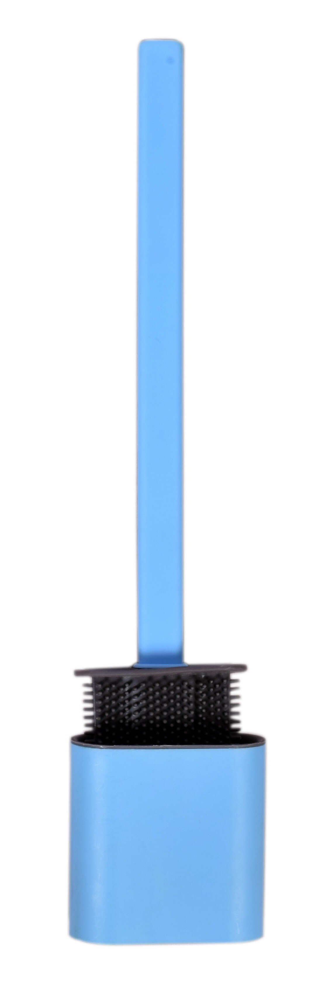 Fastclean Silicone Multicolor Brush - Silicone Material, Long Handle, Multicolor Selection, Ideal For Bathroom Cleaning , Includes Holder Bowl For Hygiene