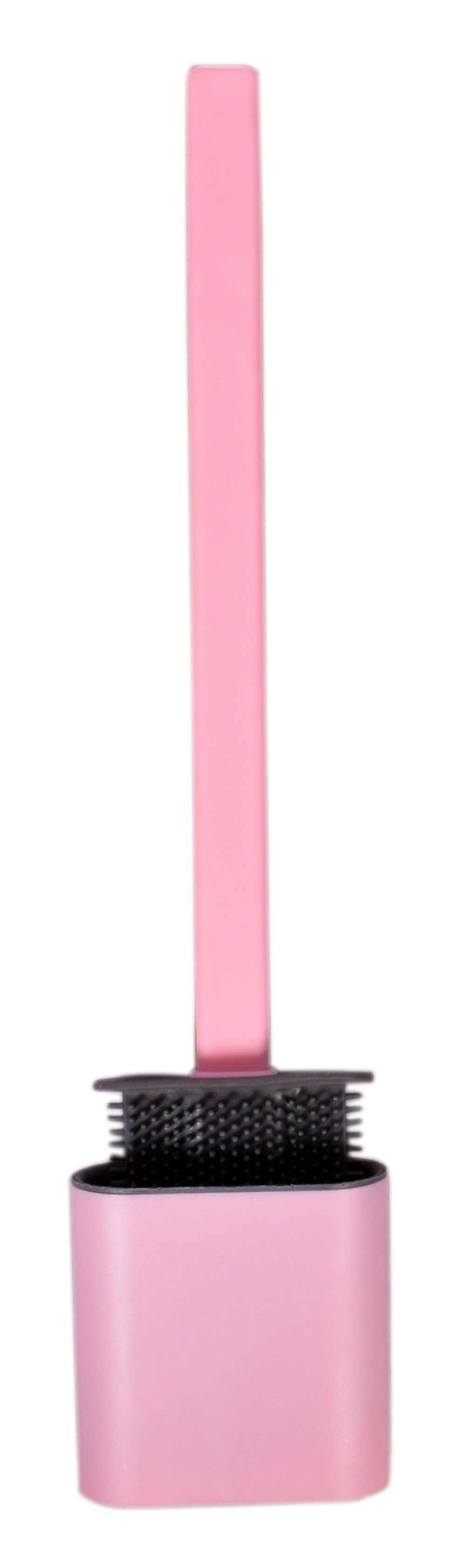 Fastclean Silicone Multicolor Brush - Silicone Material, Long Handle, Multicolor Selection, Ideal For Bathroom Cleaning , Includes Holder Bowl For Hygiene