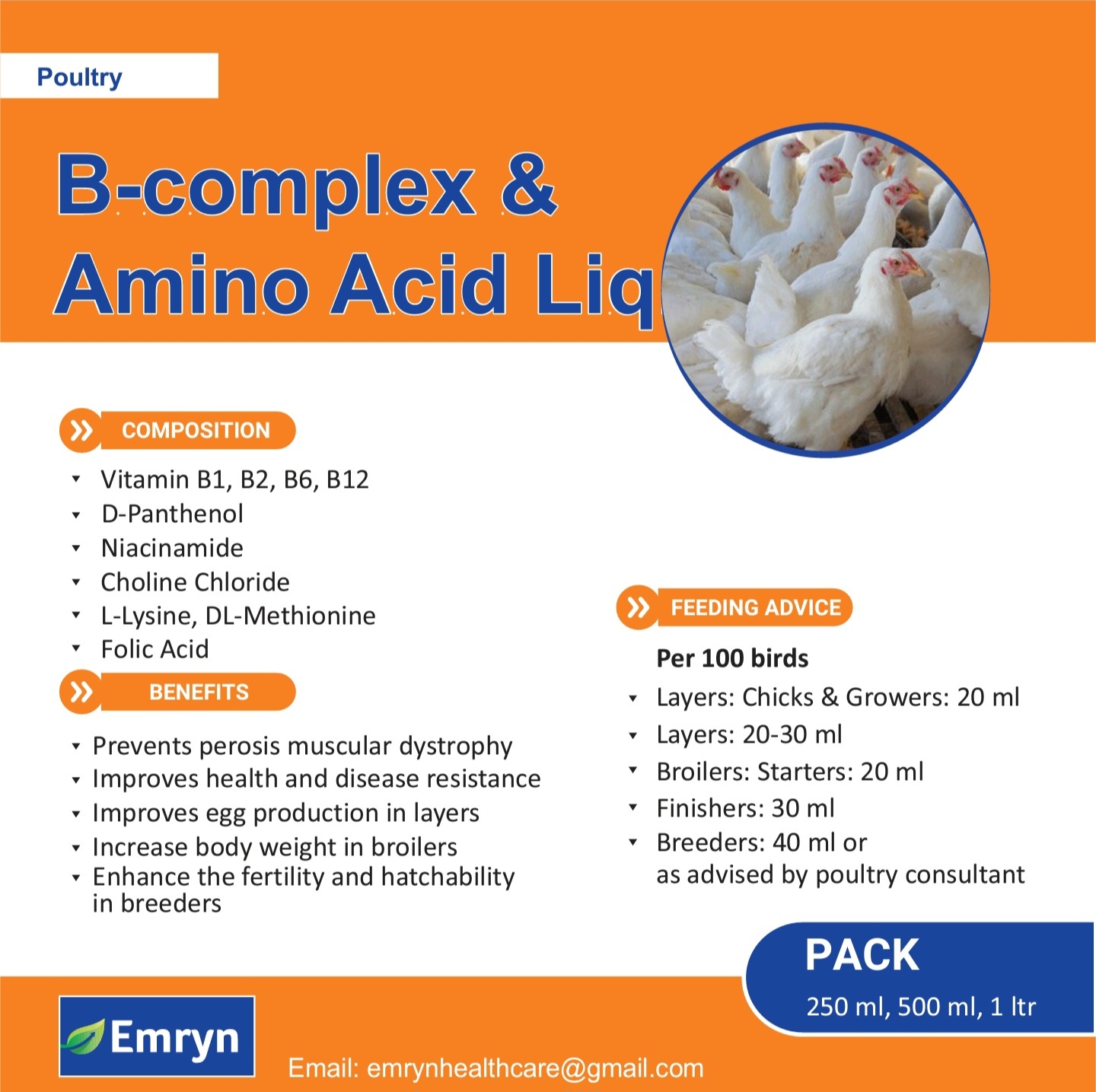 Multivitamin Liquid For Poultry