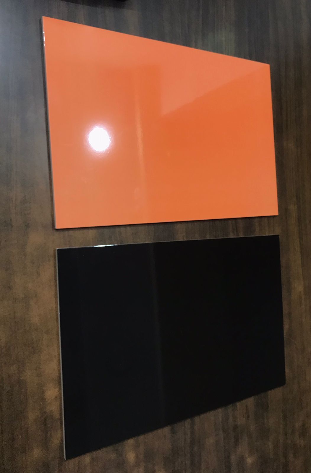 Ceramic Wall Tiles - 18x12 Inches, Premium Glazed Orange Finish, Rectangular Shape, 7mm Thickness, Water Absorption Less Than 14%