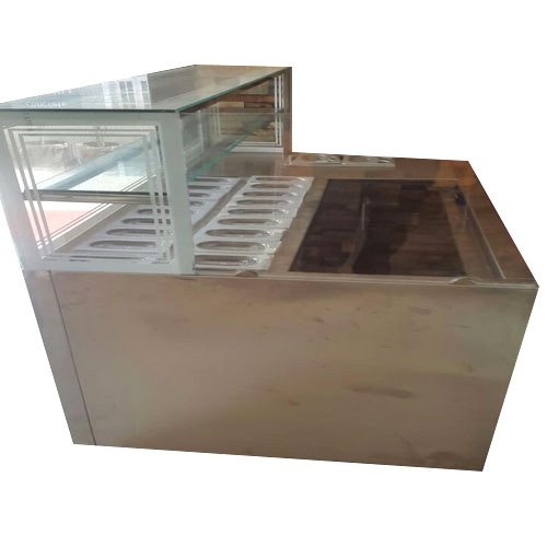 सिल्वर फ्राइड आइसक्रीम पॉट