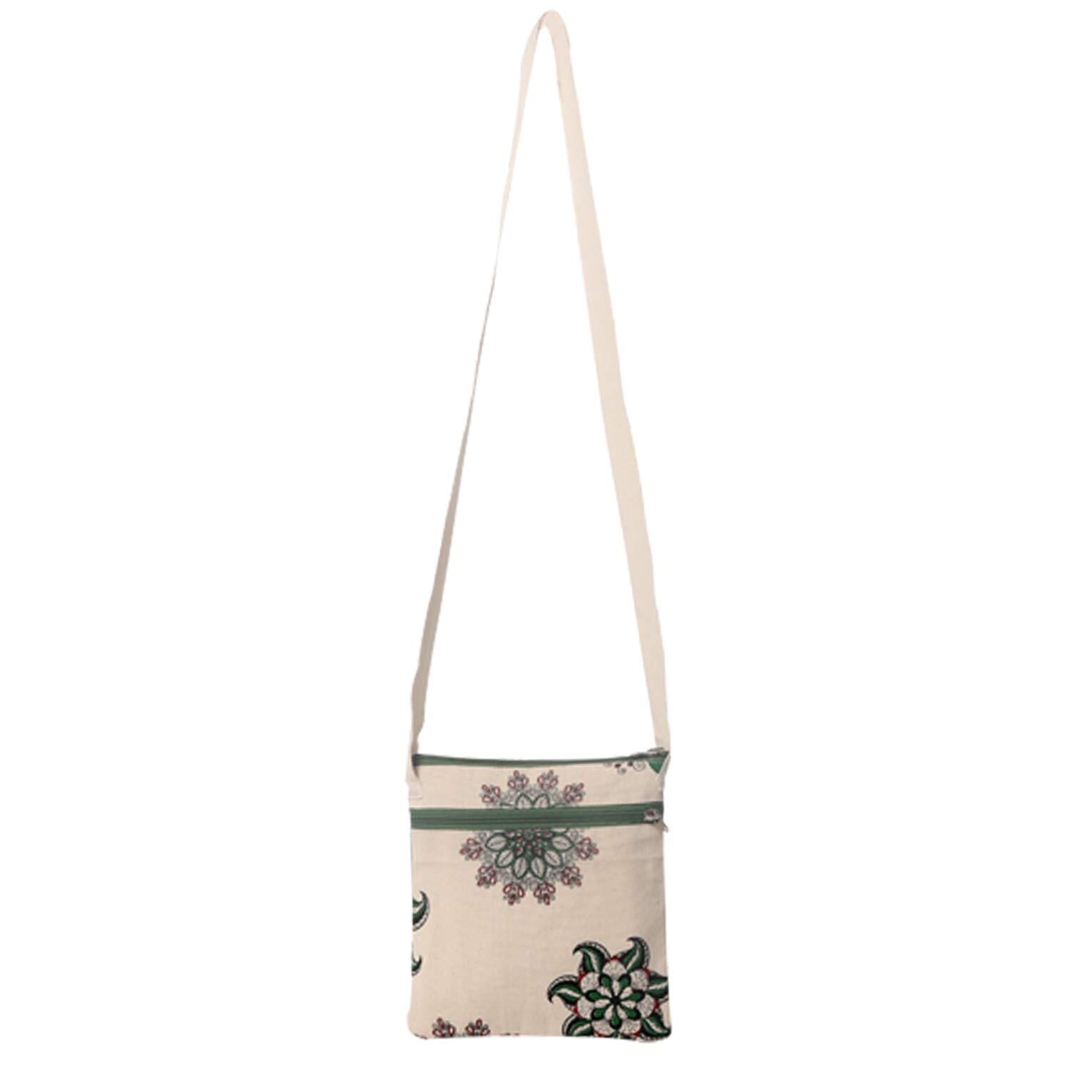 Fancy Bag In Vellore - Canvas, 8"x9" | Designer Sling Bag, Tri Colour Design, Customizable, Eco-friendly, Washable, Easy To Handle For Shopping