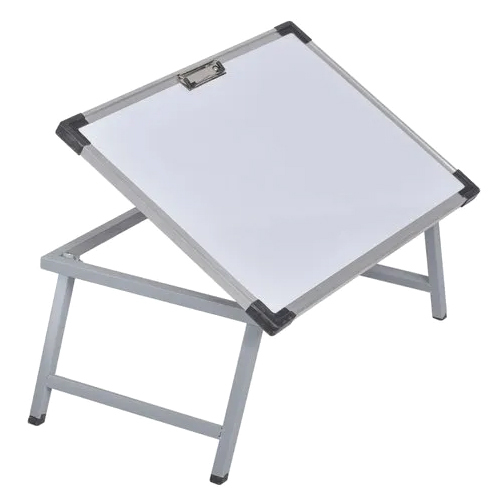 Whiteboard Foldable Study Table - Aluminum & Steel Material, White Color | Durable, Eco-friendly, Easy To Clean, Space-saving Design
