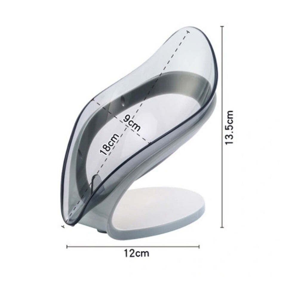 Multi / Assorted Bathroom Self Draining Leaf Shape Soap Holder Leafology Decorative Drainage Plastic Soap Dish (4764)