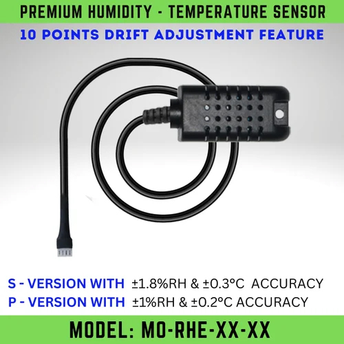 Black Premium Humidity Temperature Sensor From Miigo