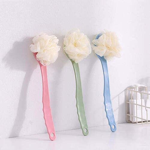 2in1 Long Handle Bath Brush - 6x6x34 Cm | Exfoliating Back Scrubber, Enhanced Circulation, Multi-color Design