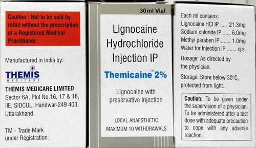 Themicane 2% 30ml सामग्री: लिग्नोकेन हाइड्रोक्लोराइड इंजेक्शन